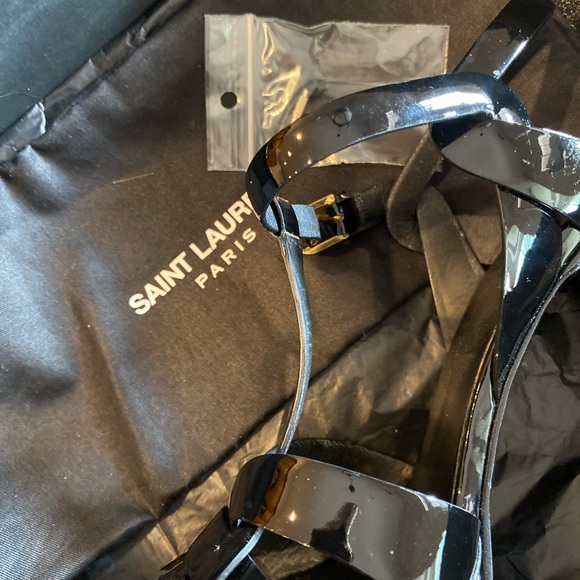 Saint Laurent Patent Black Tribute Sz 39 - Picture 6 of 8